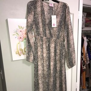 Buddy Love Snakeskin Maxi Dress